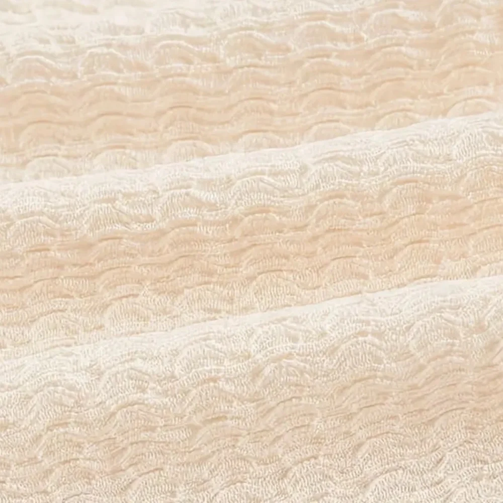 NEW Textured Beige Halter Crop Top Versatile Keyhole Tube Ties A-Line Swing XS - Picture 4 of 10